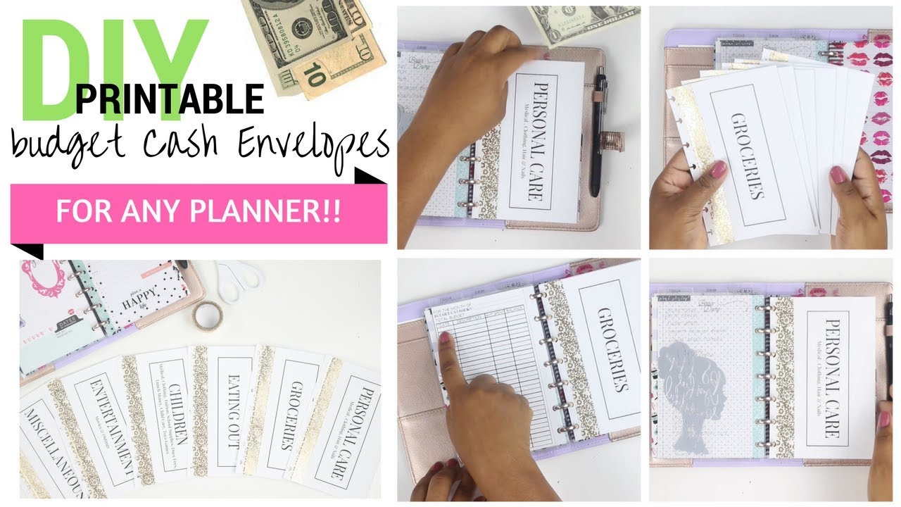DIY CA$H 💵💰 Envelopes for ANY PLANNER!! + Printable PDF | Mini Happy Planner | At Home With Quita