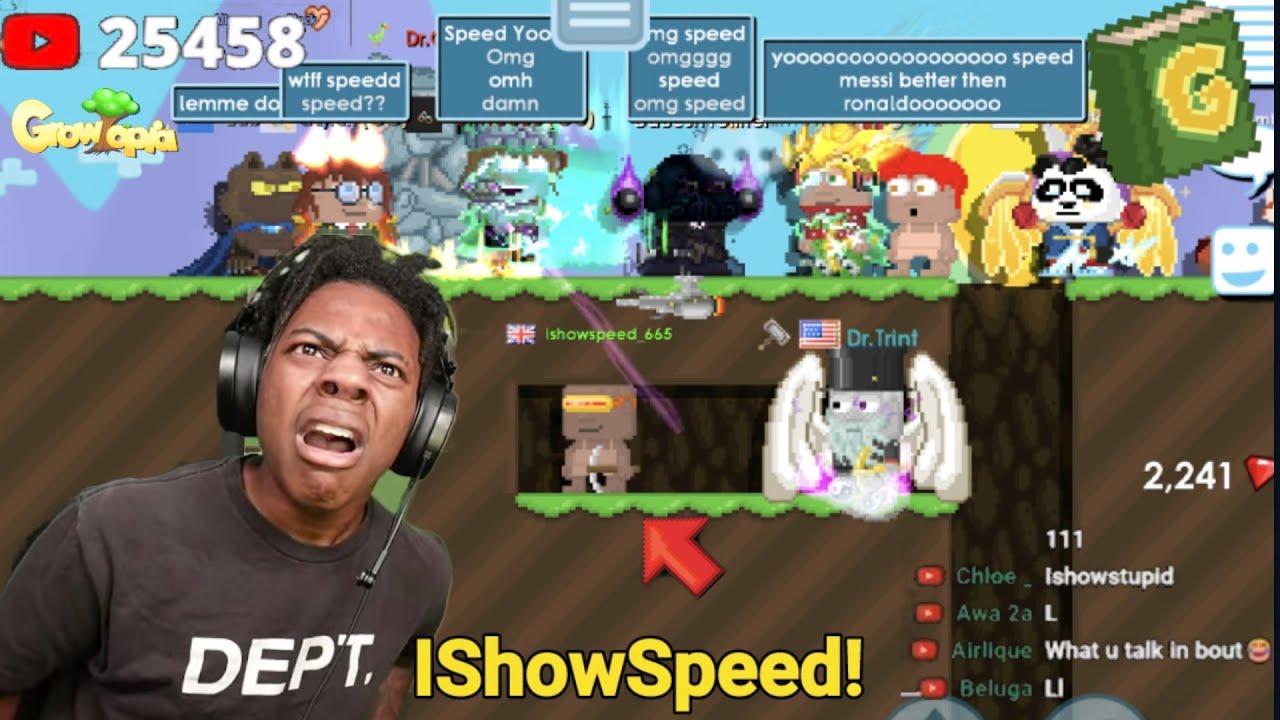 IShowSpeed Playing Growtopia .... (RAGE QUIT) 😂 - Growtopia
