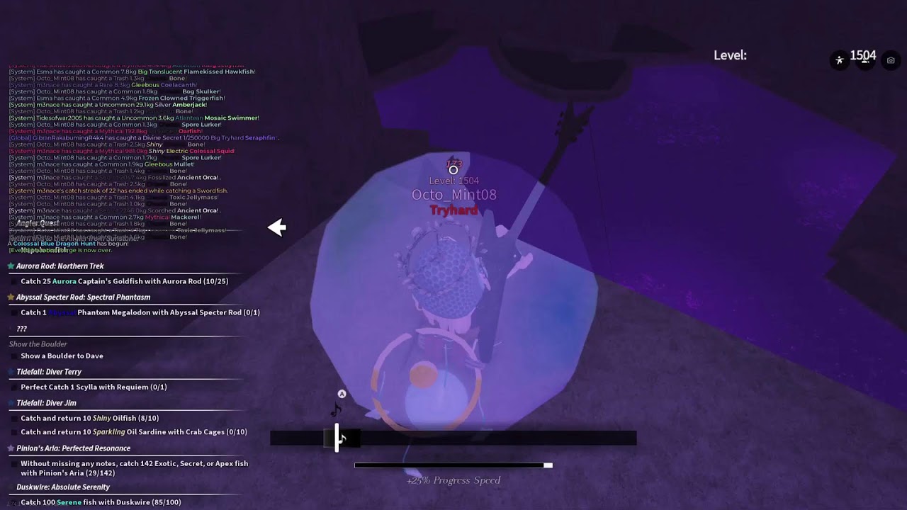 Fisch: Day 103 Grinding for Rare Rods & Compete the Bestiary