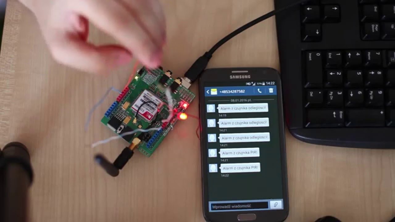 Arduino - Alarm GSM, test.