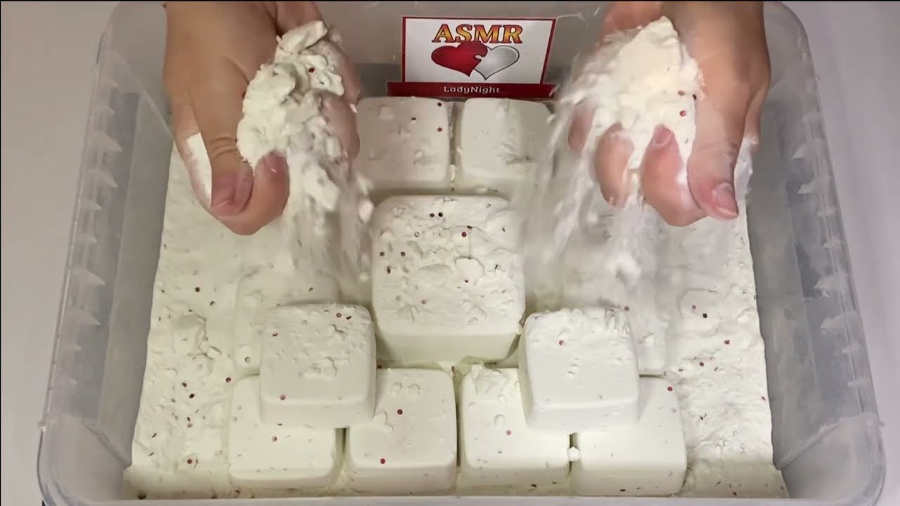 #ASMR 3 Baking Soda Soft Crunch Videos #618
