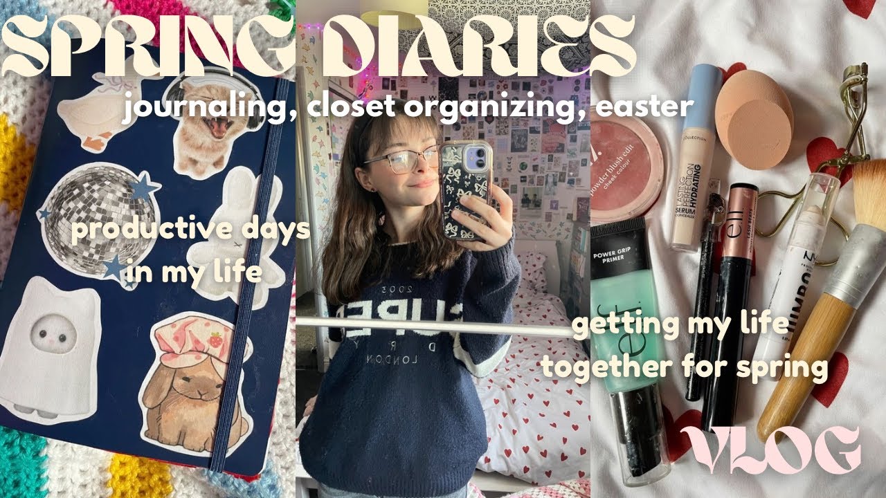PRODUCTIVE days in my life 🌱💌|| spring diaries, getting my life together for spring 🐣