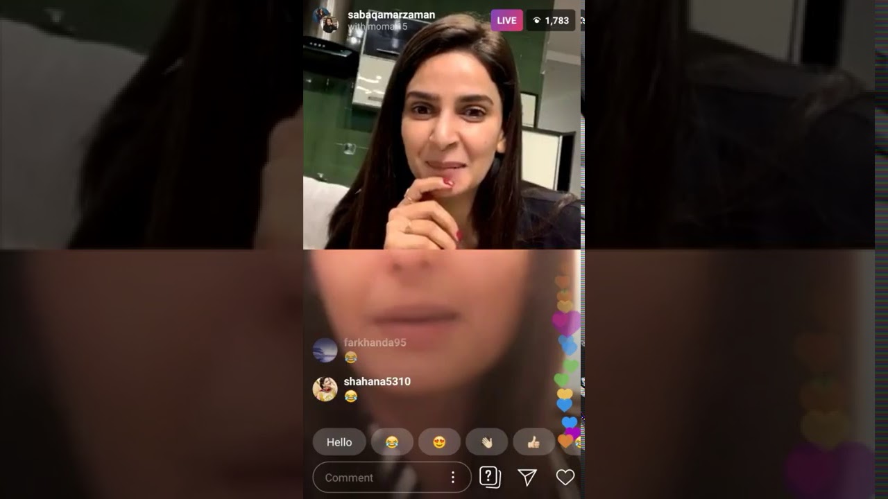 Saba Qamar Live Video With Momal Sheikh on Instagram  HD