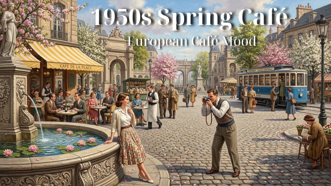 Nostalgic 1950s Spring Café | Palvoria’s Vintage Songs