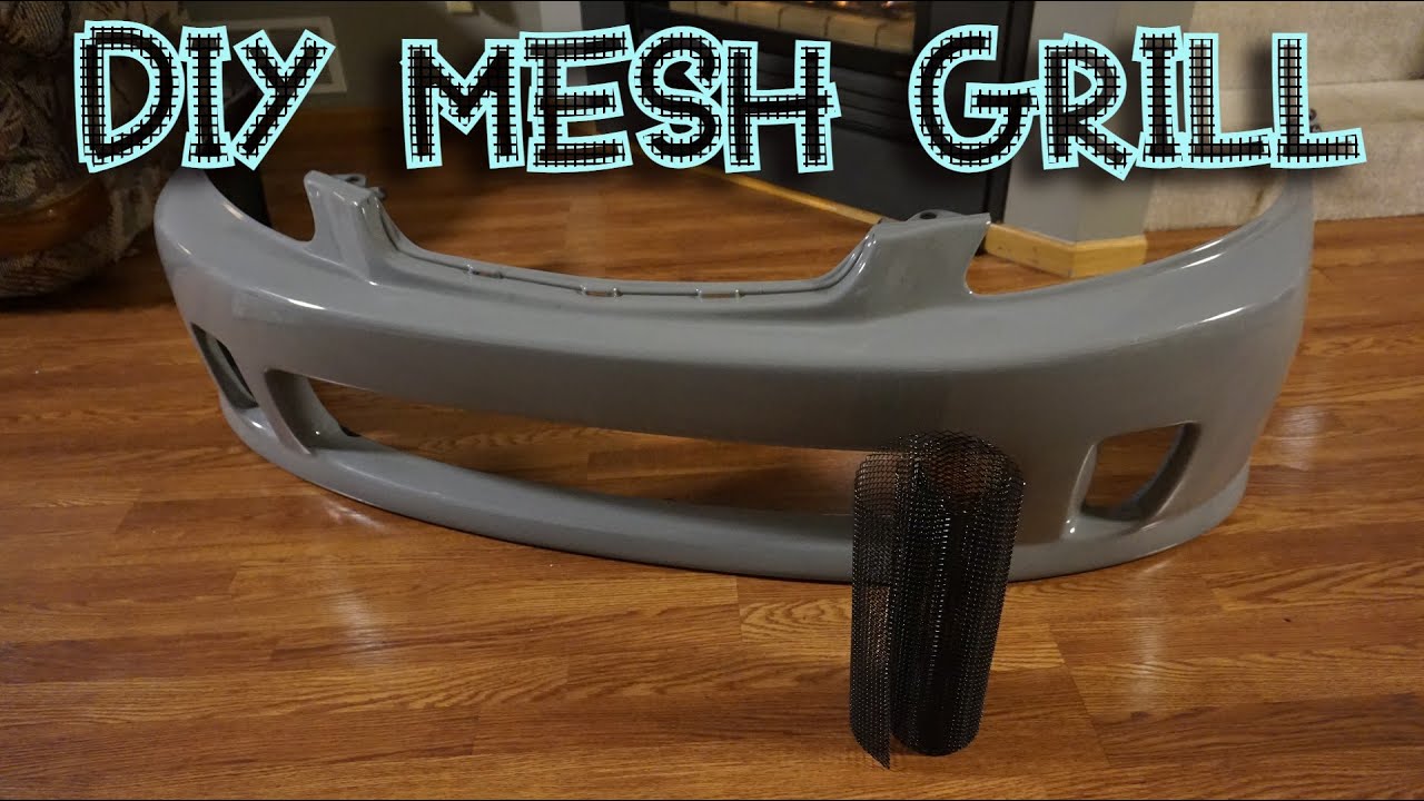 The Civic Gets A Custom Mesh Grill! Easy DIY