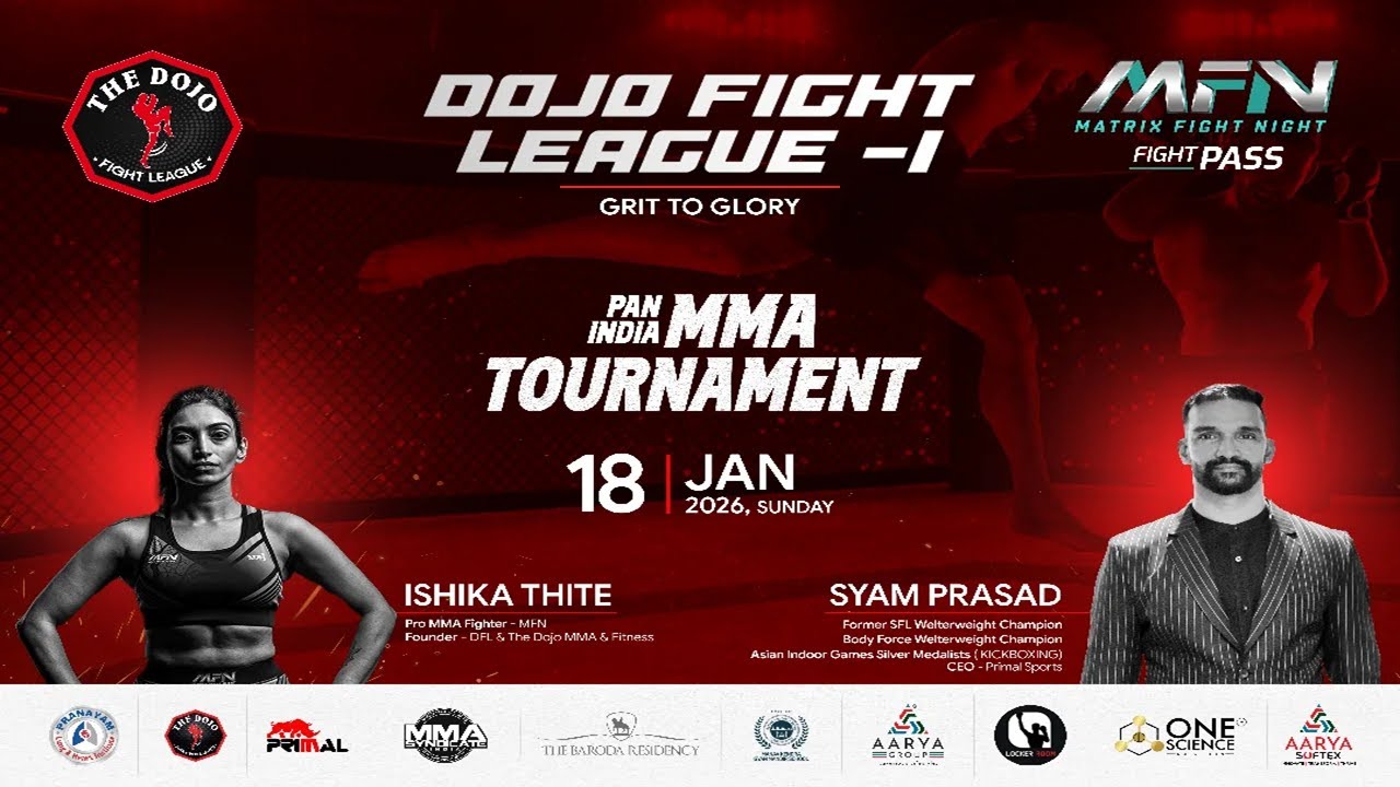 LIVE | Dojo Fight League 1| MFN Fight Pass | Indian MMA event from Gujarat hosted by Ishika Thite
