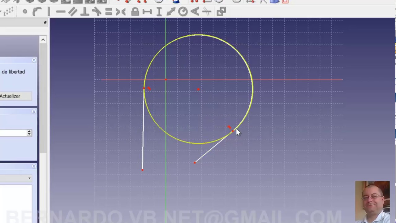 Curso / Tutorial de FreeCAD - Capitulo 2/7 - Restricciones angular y tangencial - Arcos