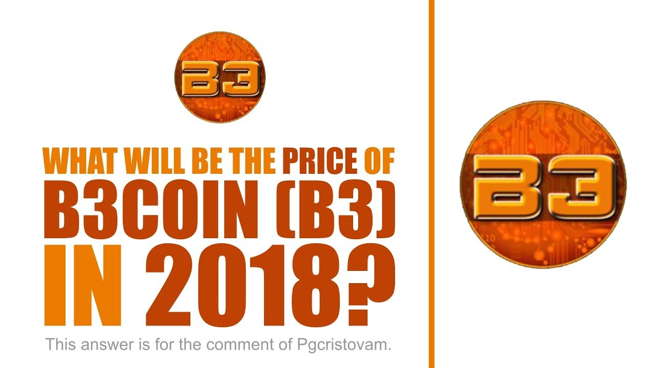 What will be the Price of B3Coin (B3) in 2018?
