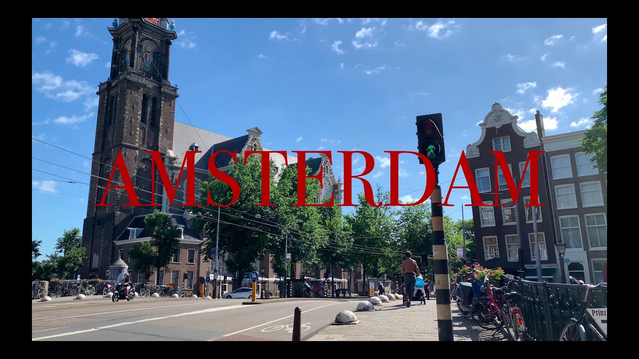 [4k] Amsterdam Walking Tour: Anne Frank House, Jordan, Noordermarkt