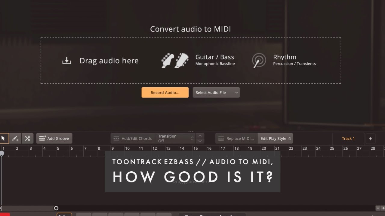Toontrack EZBass // Audio to midi, how good is it?
