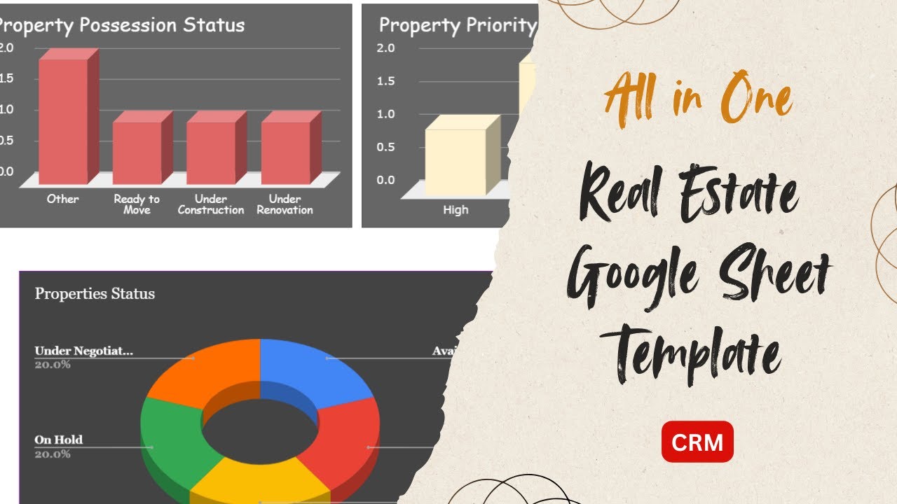 Real Estate CRM Template for Google Sheets | Fully Automated Property Management System