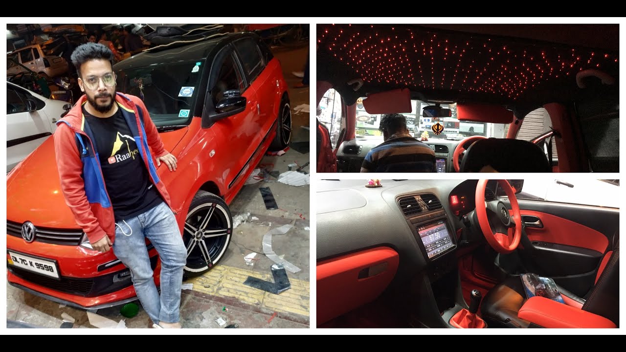 VOLKSWAGEN POLO MODIFICATION II INTERIOR MODIFICATION II STARLIGHT ROOF 🤩 II INTERIOR DECORATION