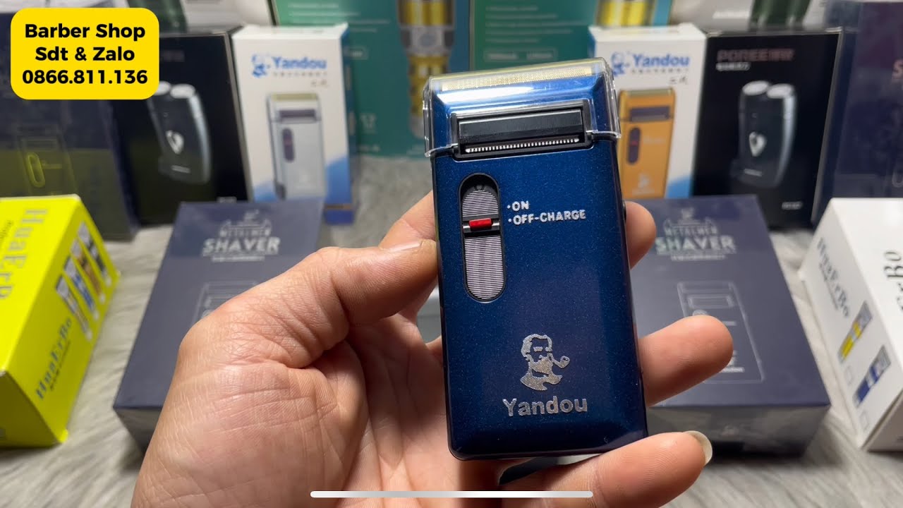 Máy Cạo Râu Khô Yandou Xanh Sc-312 Bản Cao Cấp Metalmen Shaver Giá Chỉ 200k Bao Ship, Máy Dùng Bền