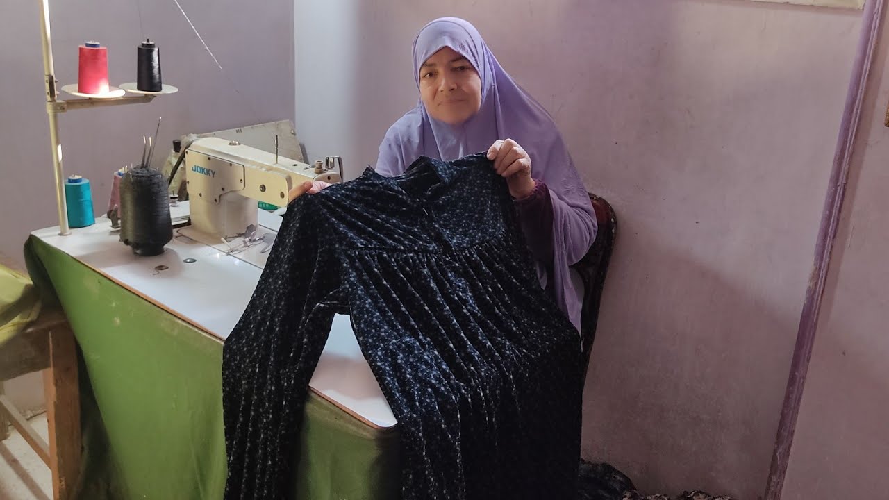 خليكي استاذه في قص الجلابيه ام سفره مربعه