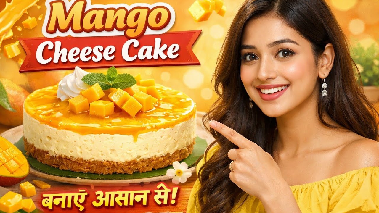 Mango cheese cake recipe Soft & Creamy Mango Cheesecake in Oven 🤯 | Easy Recipe#dessert #cake #mango
