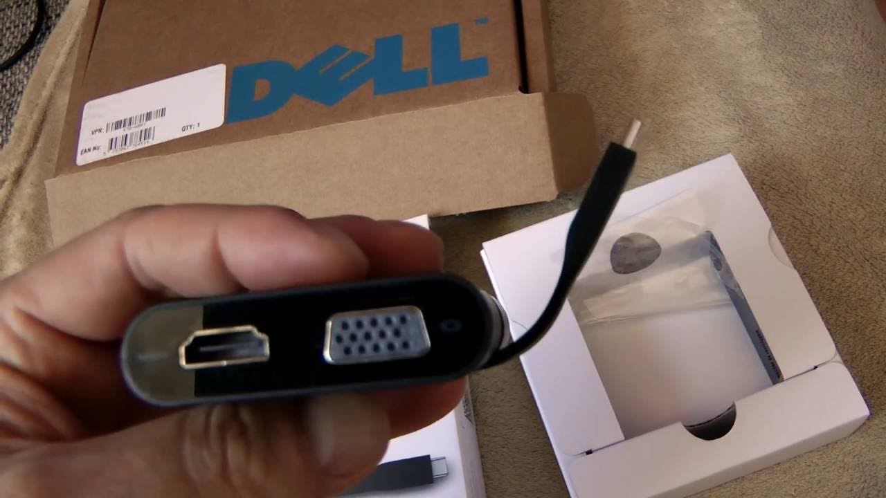 Dell 470-ABRY DA200 Adapter (USB-C-auf-HDMI/VGA/Ethernet/USB 3.0)