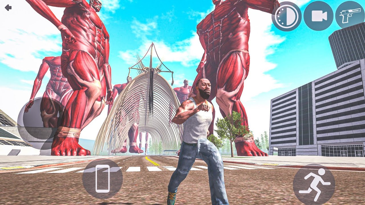 Giant Titan Attack In Indian Bikes Driving 3d