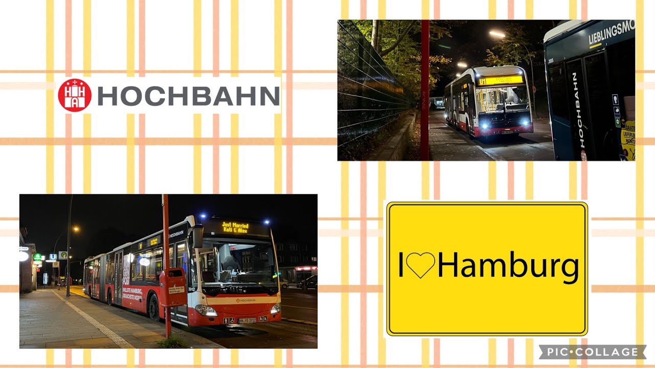 Hamburger Hochbahn Wagen 3912 Dieselbus vs. Hochbahn Wagen 3212 eCITARO Vergleich