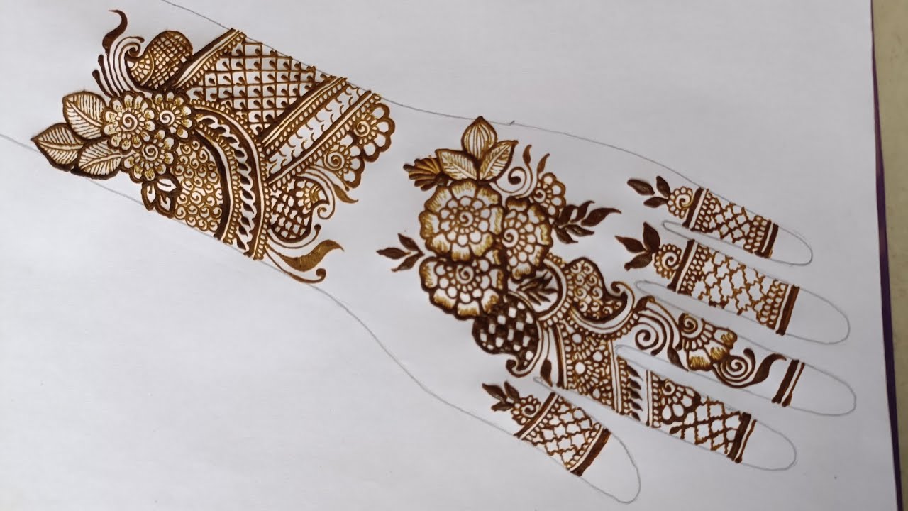 Beautiful Floral mehandi design