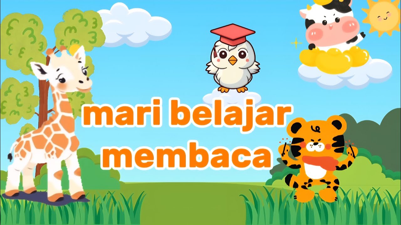 Belajar membaca sambil bermain animasi lucu 