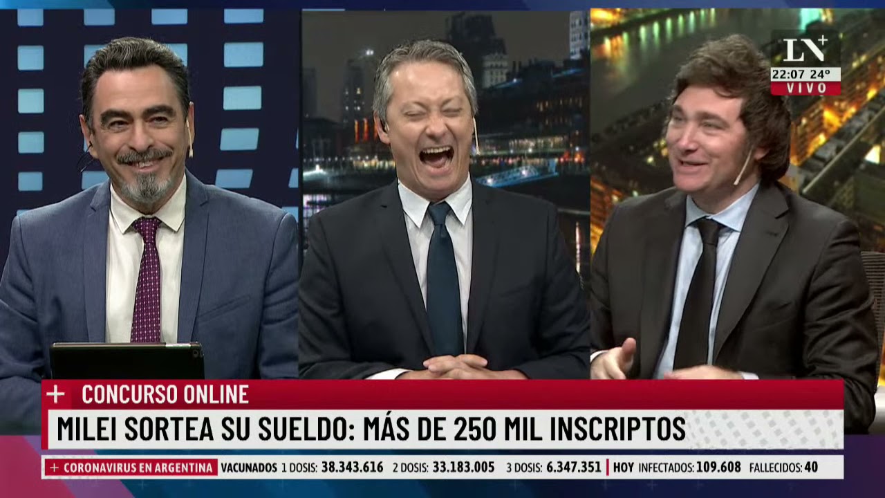 Milei sortea su sueldo: más de 250 mil inscriptos