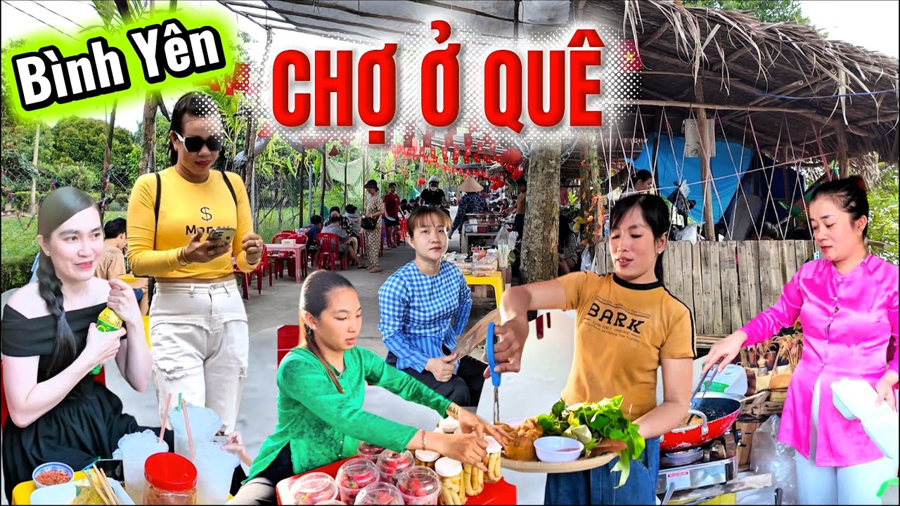 Về Miền T&acirc;y Đi CHỢ Ở QU&Ecirc; L&agrave;m Bằng Nh&agrave; L&aacute; Rất Đẹp. Chợ C&oacute; Nhiều M&oacute;n Ngon V&agrave; Chỉ B&aacute;n V&agrave;o Cuối Tuần