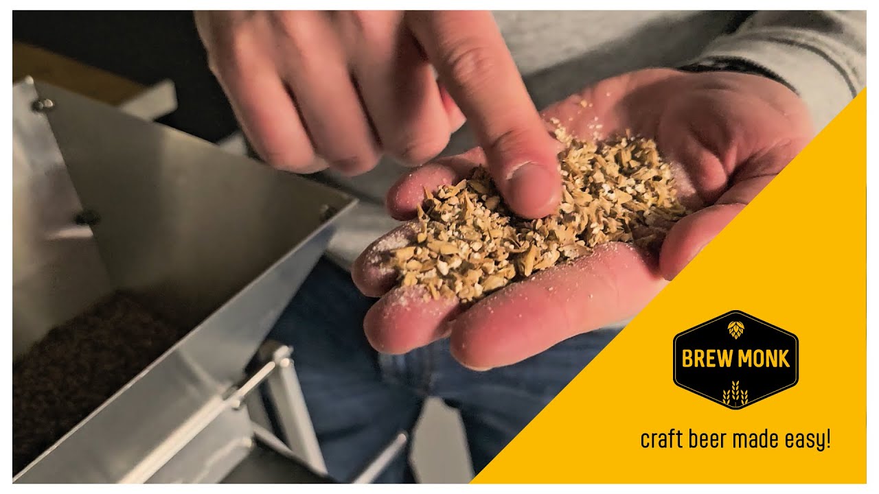 Mout schroten voor een all-in-one brouwketel