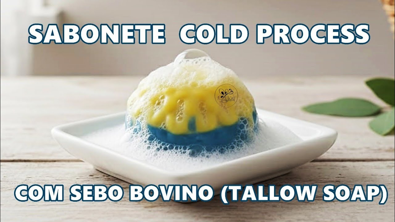 O LUXO DO SEBO BOVINO:  SABONETE DE PERFUMARIA FINA (COLD PROCESS) #saboariaartesanal #tallowsoap 