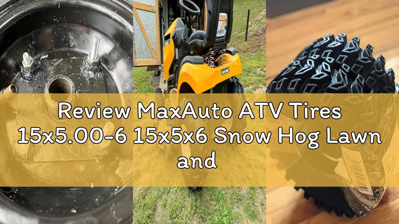 Review MaxAuto ATV Tires 15x5.00-6 15x5x6 Snow Hog Lawn and Garden Tires Snow Blower Thrower Tire 2P