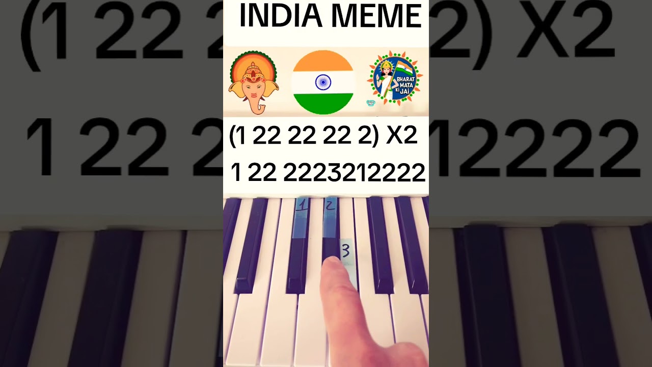 India Meme Piano - EASY Tutorial