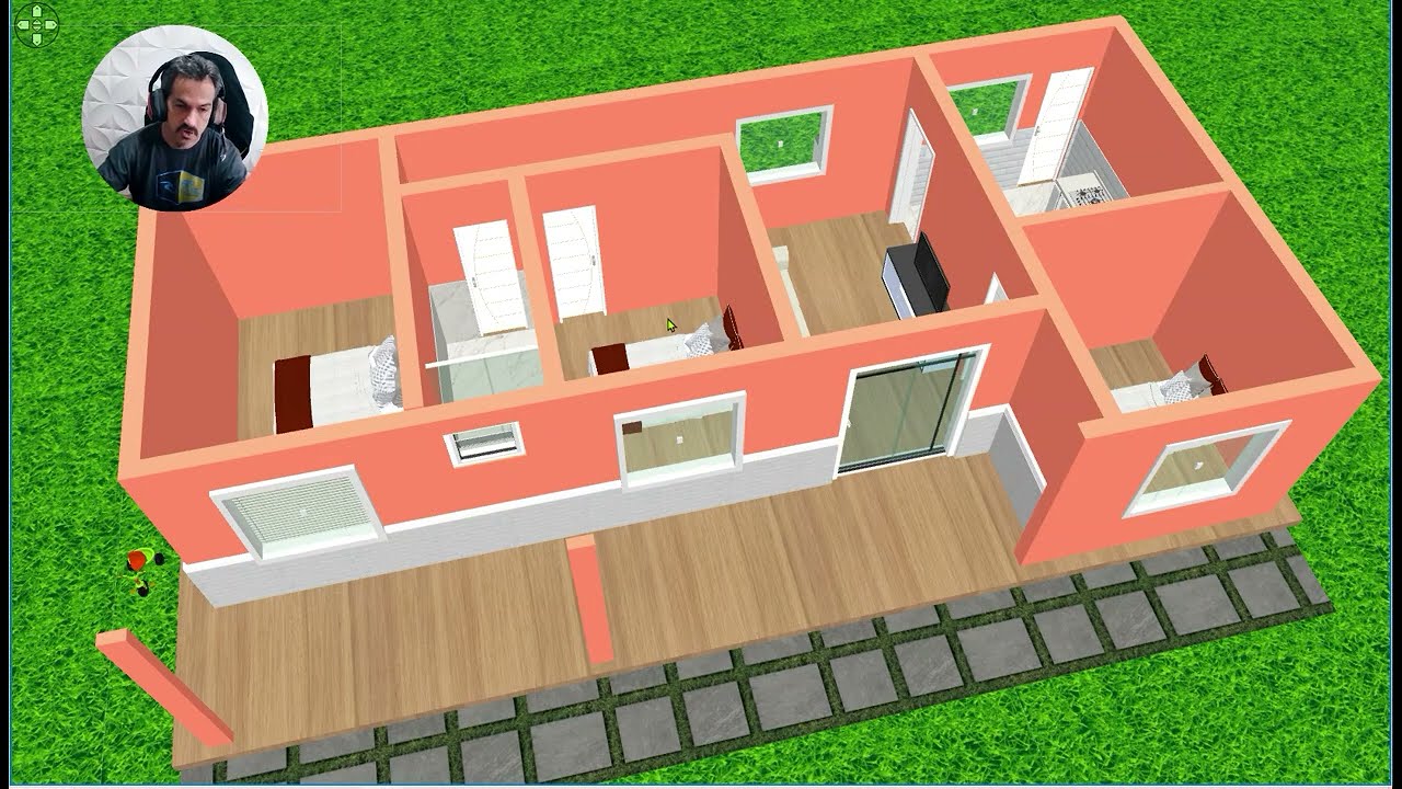 Casa pequena e bonita de tr&ecirc;s quartos (um verdadeiro sonho )