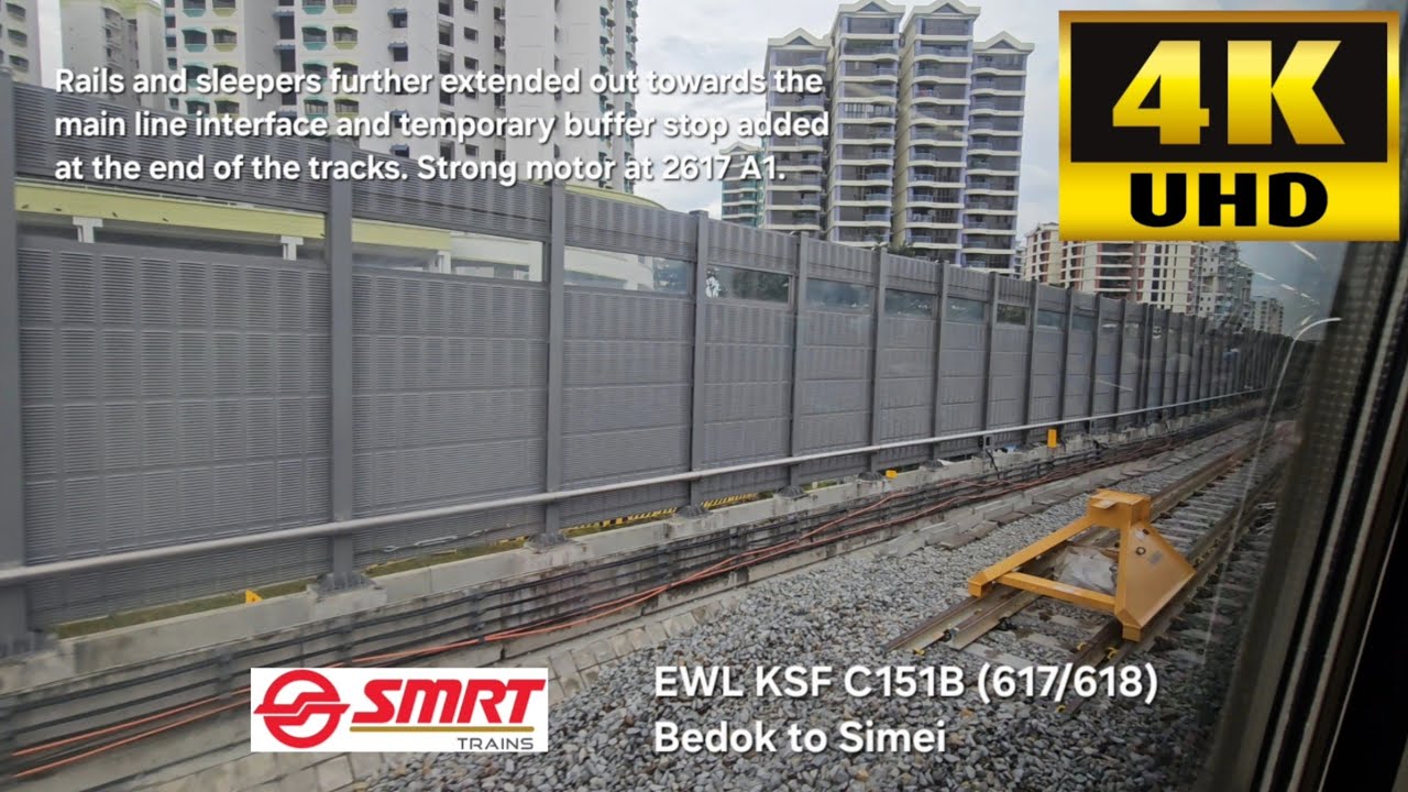 SMRT EWL Kawasaki Heavy Industries & CSR Qingdao Sifang C151B (617/618) Bedok - Simei