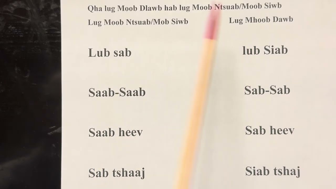 Qha lug Moob Ntsuab hab Moob Dawb civ lug has tuab lub suab. 