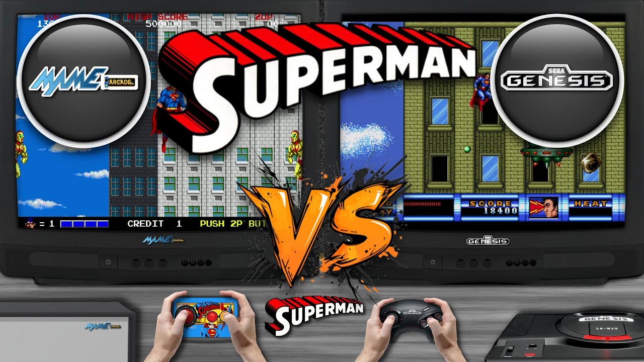 Superman 🎮 Arcade vs Sega Genesis | Side-by-Side Comparison