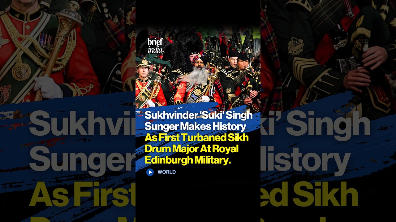 Sukhvinder Singh Sunger Makes History As First Turbaned Sikh Drum Major At Royal Edinburgh Military