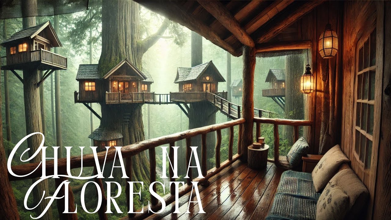 🌧️ Chuva na Copa das Árvores 🌙 | Cozy Forest Rain | Cozy Ambience ASMR
