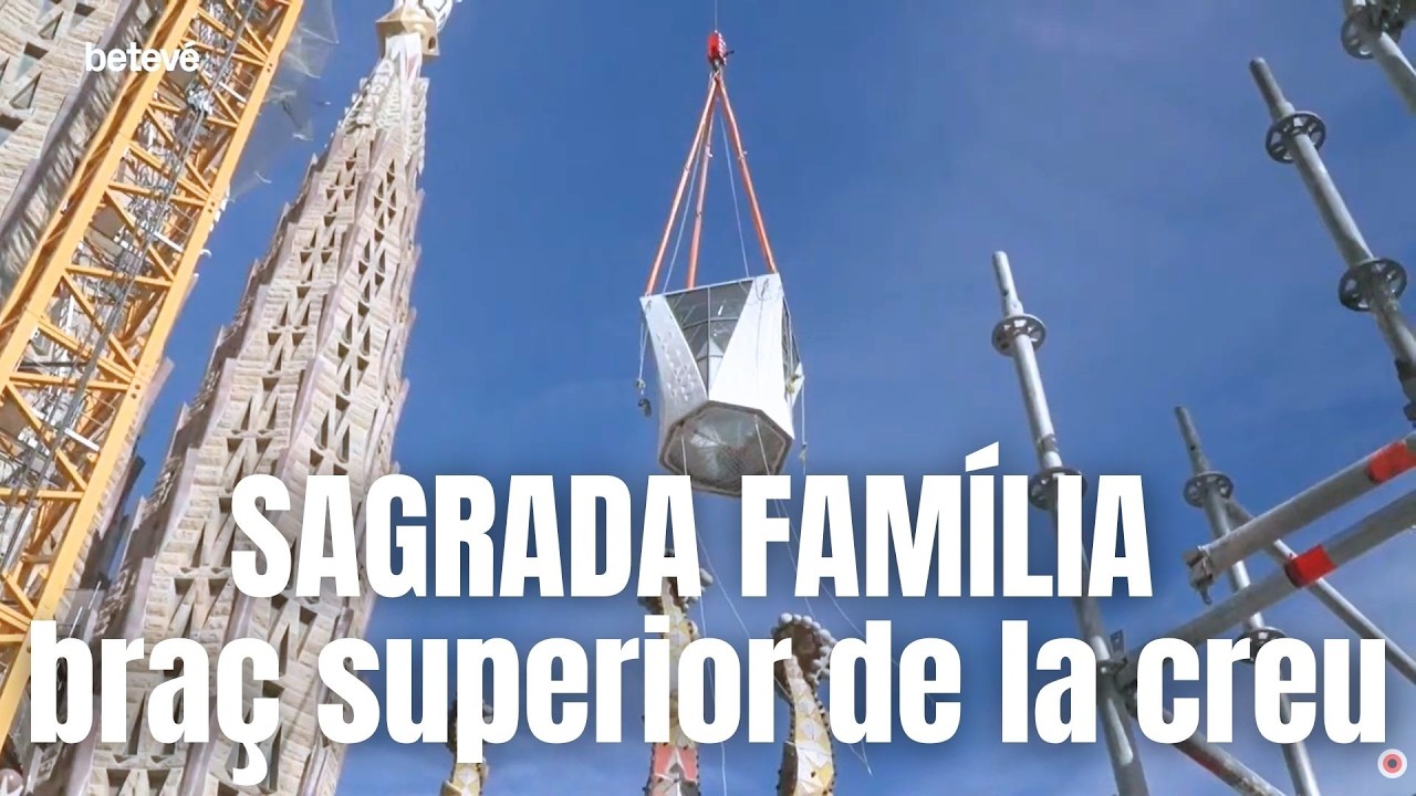 SAGRADA FAMÍLIA: Col·locació del braç superior @BasílicadelaSagradaFamília