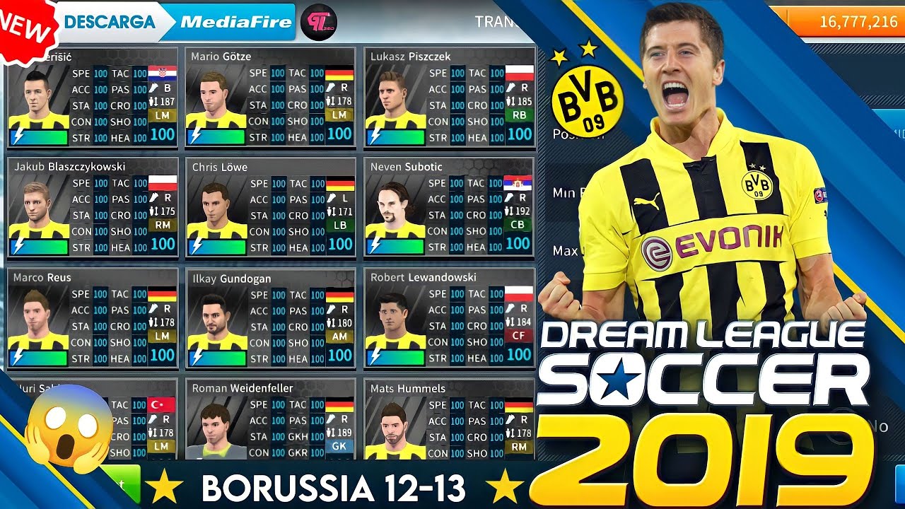 😱Borussia Dortmund FC 2012-2013 Season Team (With Lewandowski) In Dream League Soccer 2019🇩🇪