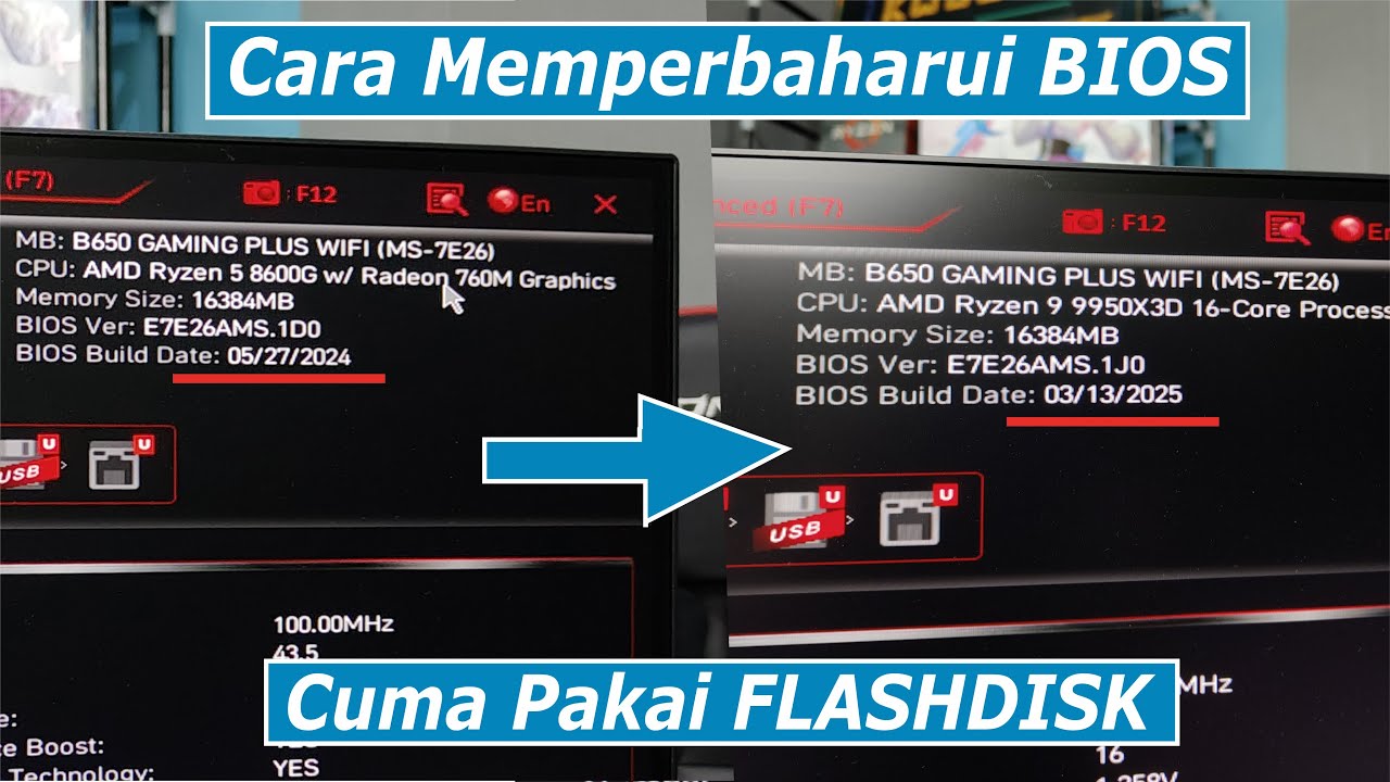 Cara UPDATE Bios di Motherboard Kalian FULL Langkahnya - MSI B650 Gaming PLUS WIFI