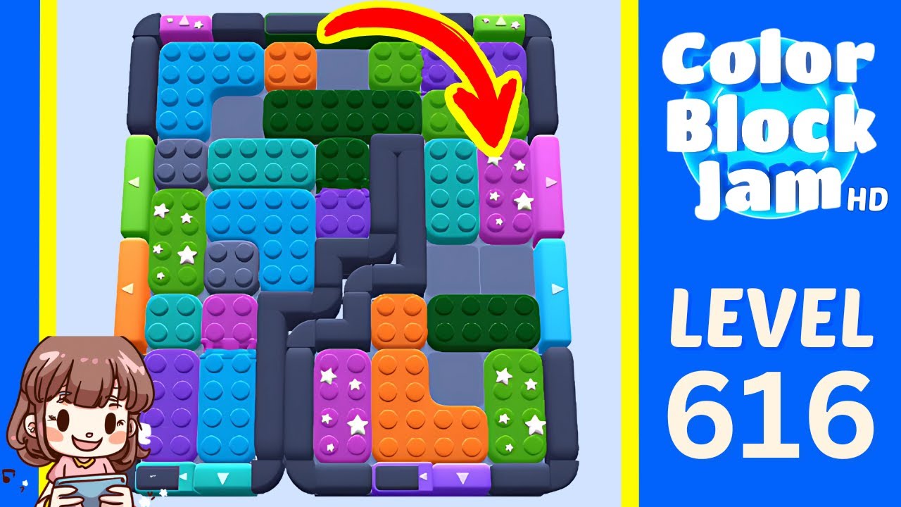 Color Block Jam Level 616 Solution Walkthrough