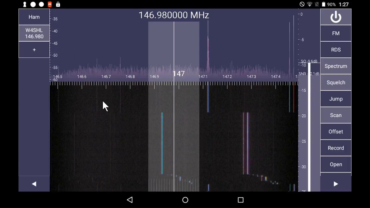 Using the RTL-SDR dongle with SDRTouch for Android