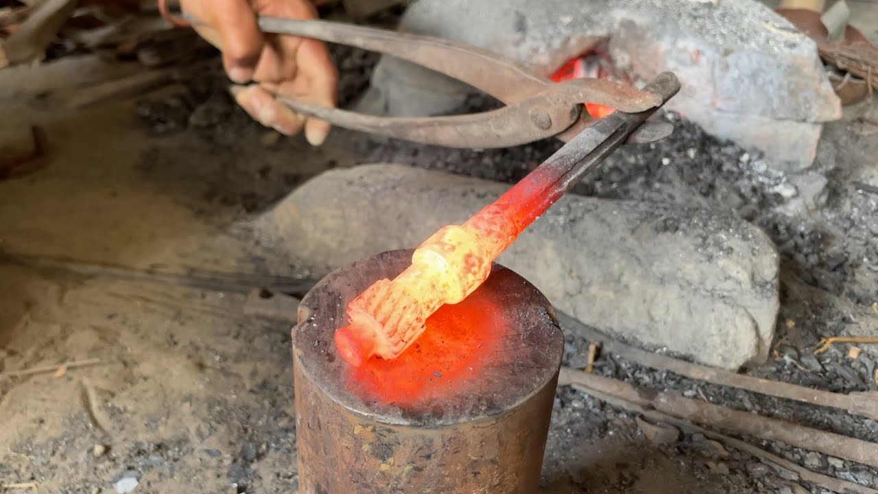 Made a Vegetables Cutter Bill hook knife making// Blacksmith// #Blacksmith@n.kofficialchannel 