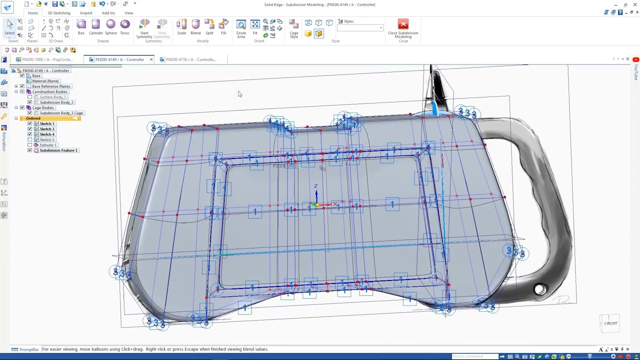 Solid Edge Subdivision Modeling
