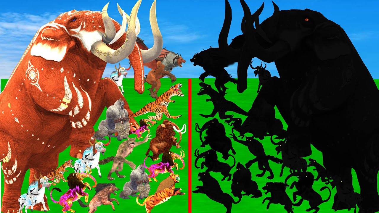 Animal Epic Battle - Prehistoric Mammals VS Shadow Itself Animals | Animal Revolt Battle Simulator