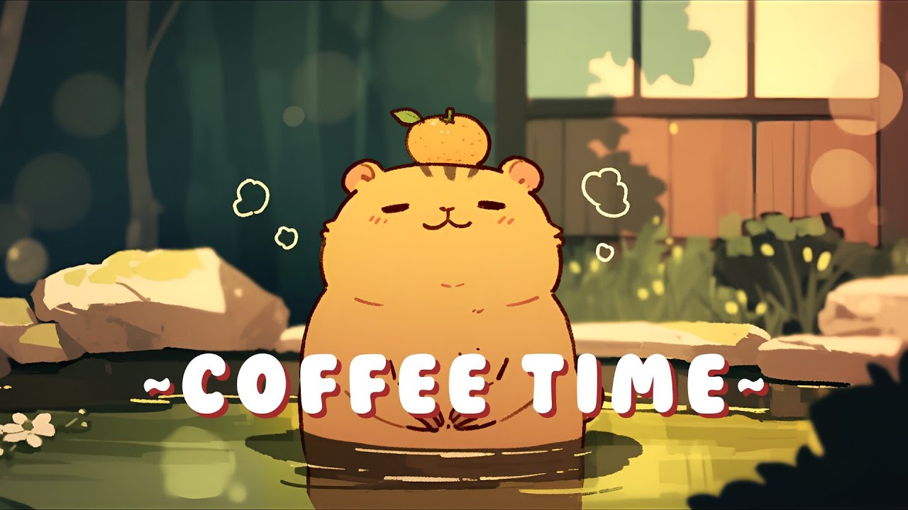 Capybara Lofi Music Station - Calming Beats & Melodies ~ Calm Energy ~ 🦫 ✨ 🌙