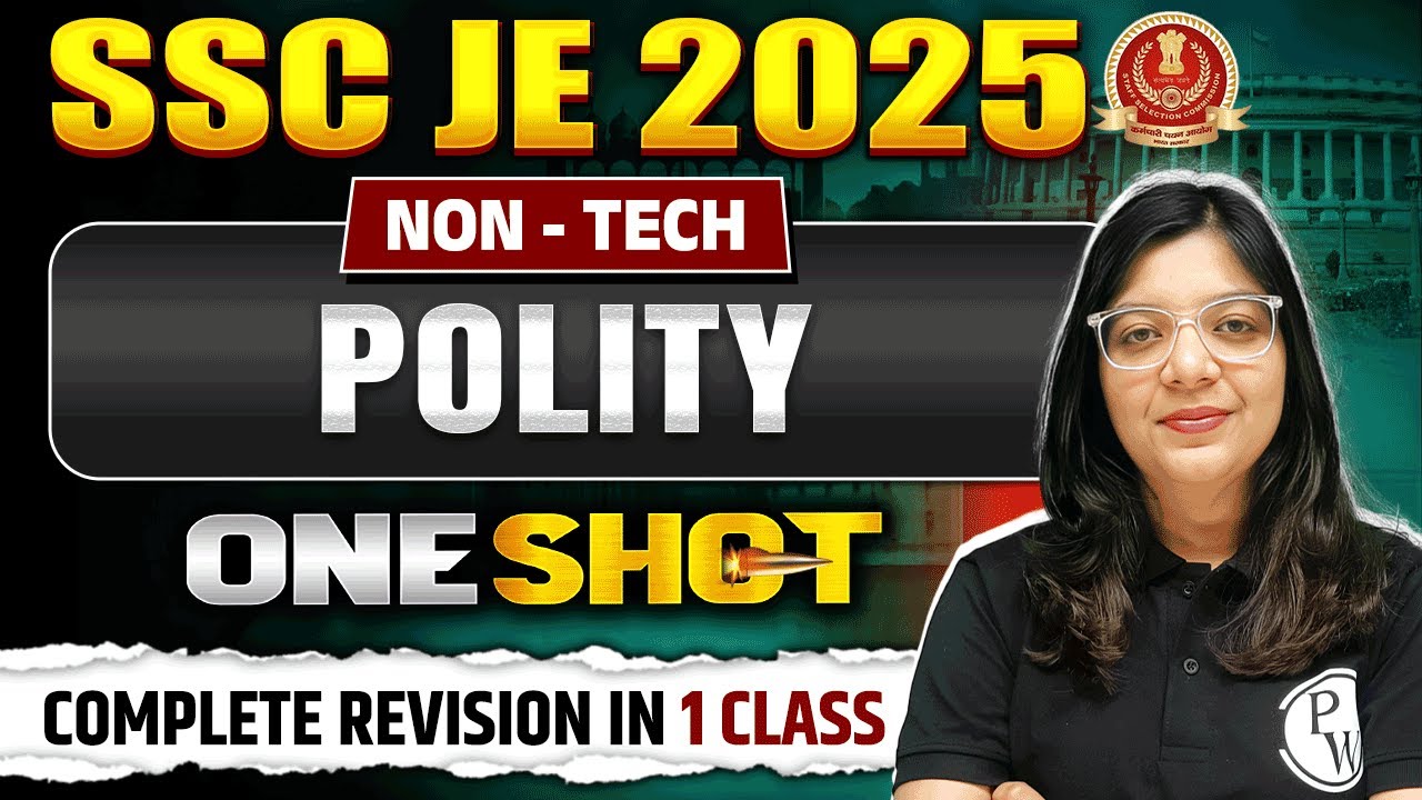 POLITY ONE SHOT LECTURE FOR SSC JE 2025 | GK/GS FOR SSC JE EXAMS 2025 | SSC JE POLITY