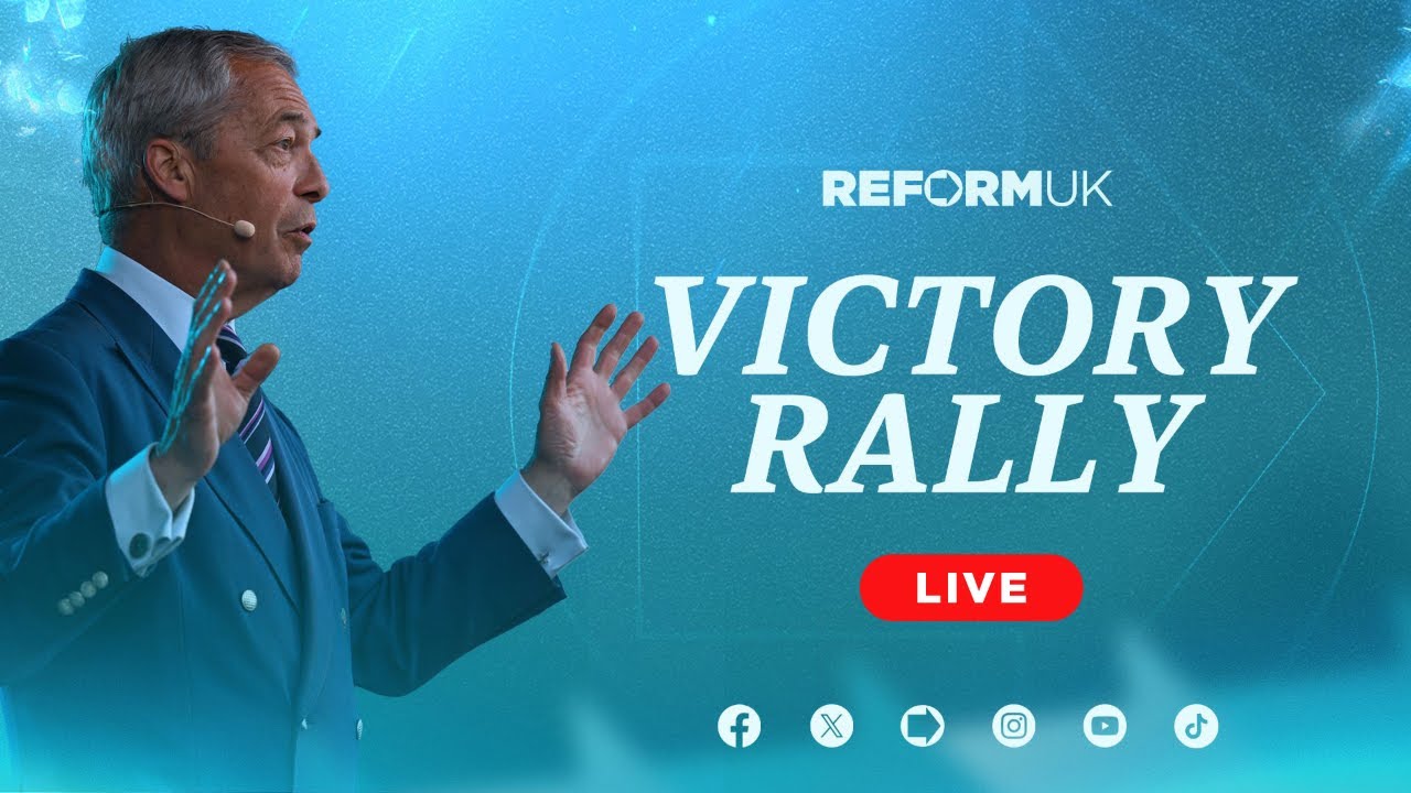 Watch LIVE as Nigel Farage reacts to Reform UK election landslide!