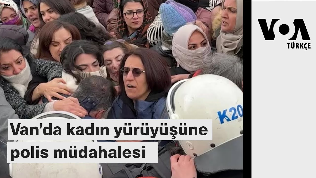Van’da kadın yürüyüşüne polis müdahalesi| VOA Türkçe