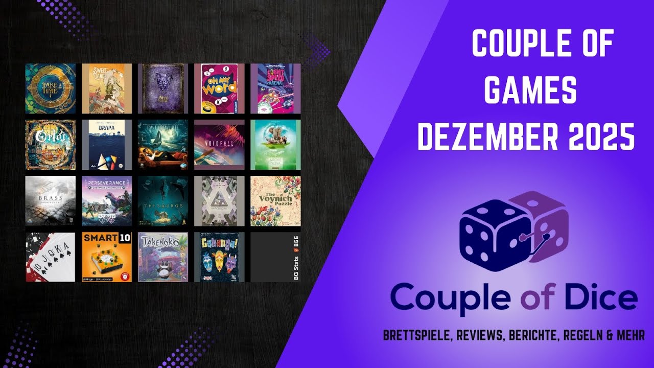 Couple of Games - Dezember 2025 - Brettspiel Monatsrückblick