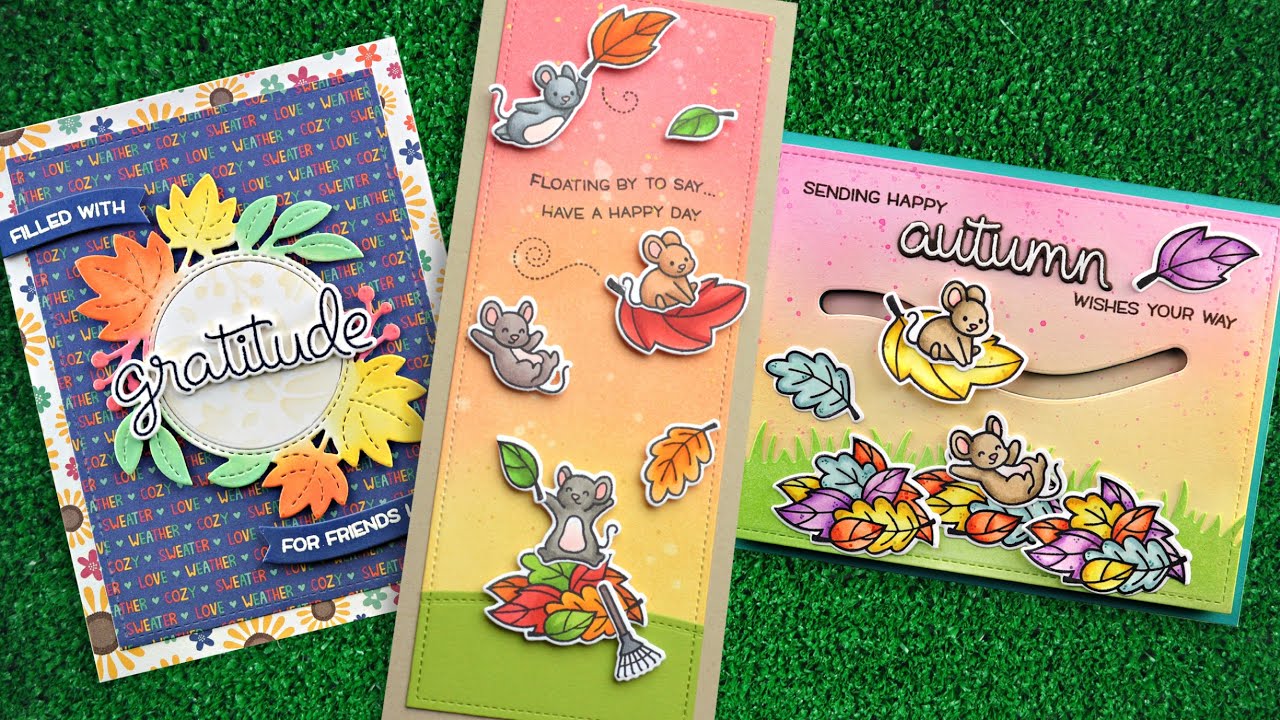 Intro to You Autumn Know and Scripty Autumn Sentiments + 3 cards from start to finish